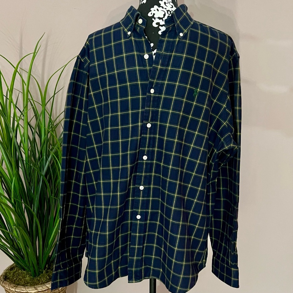 RALPH LAUREN Button-Down Classic Fit Plaid Shirt